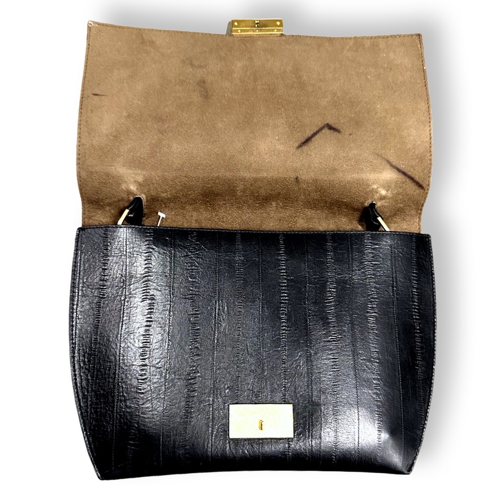 [ ALLSAINTS ] Harley Eel Embossed Leather Crossbody Bag w: luxe Clasp : … - Picture 6 of 9